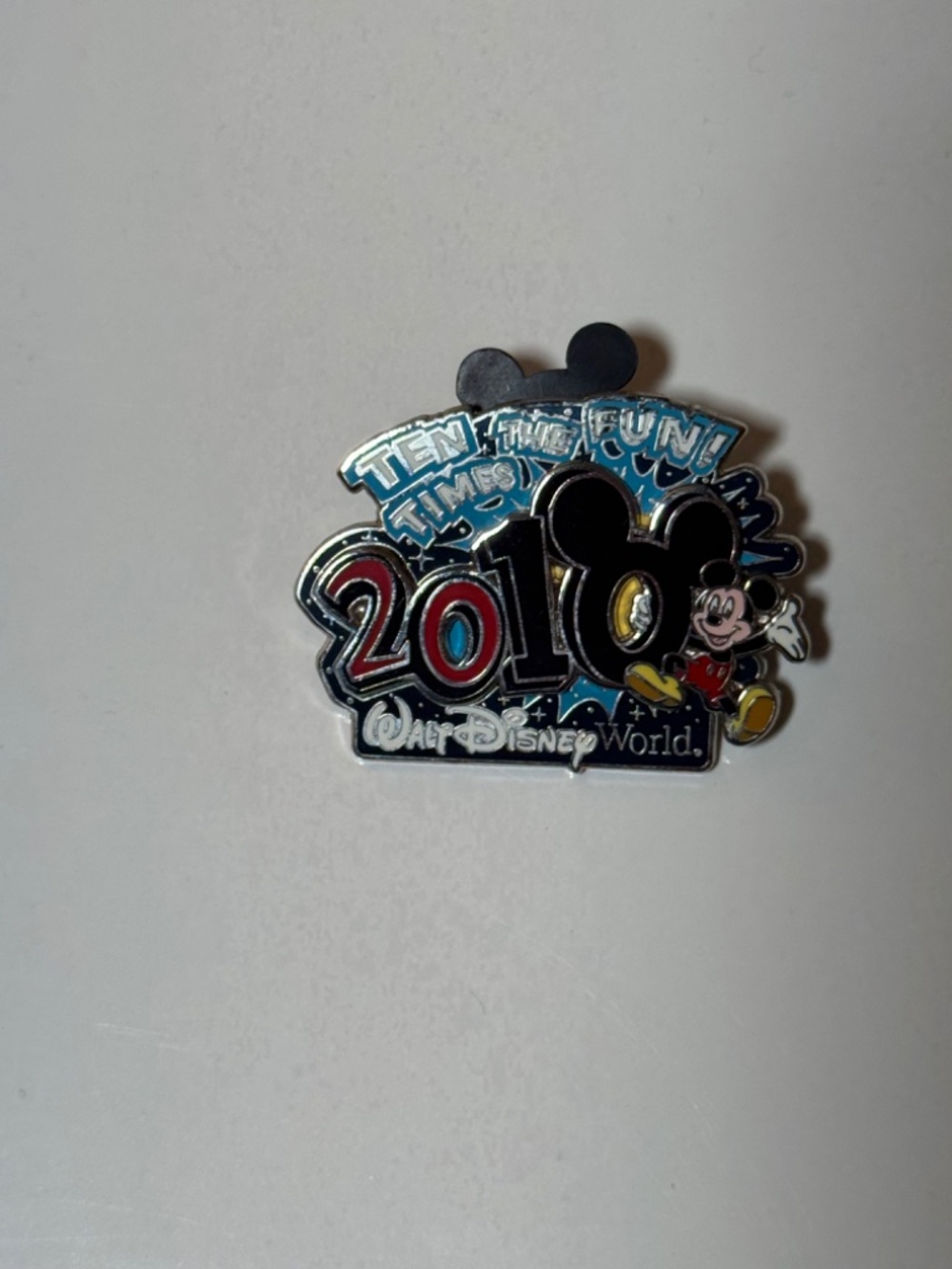 Disney 2010 “Ten Times the Fun” Mickey Mouse Pin Walt Disney World 2010